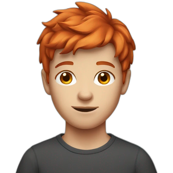 Red hair teenager boy emoji
