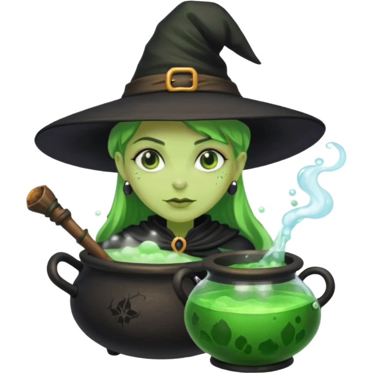 green witch cooking potion emoji