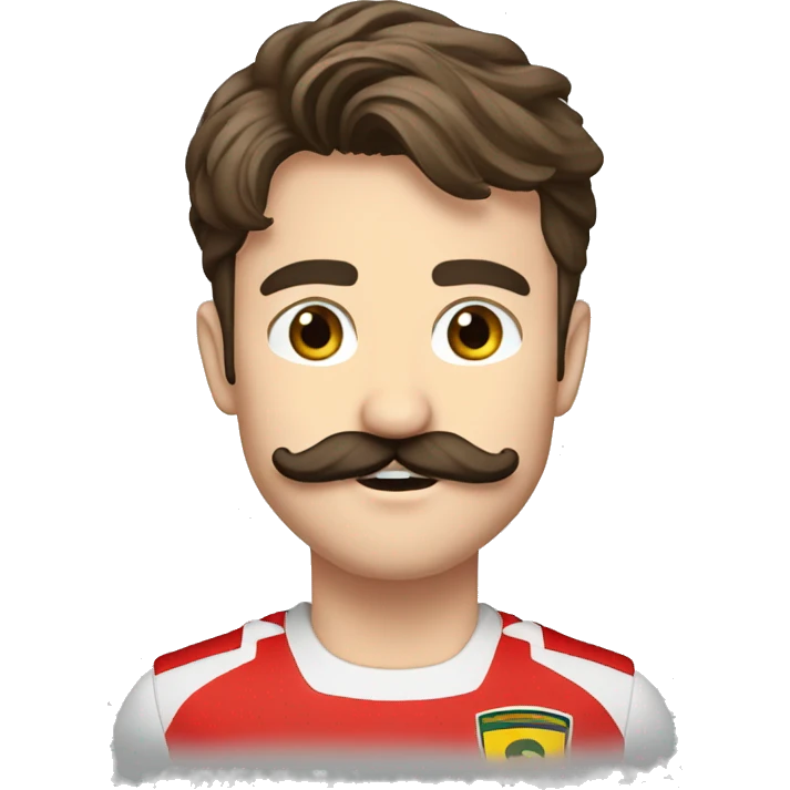 charles leclerc avec moustache et barbe emoji
