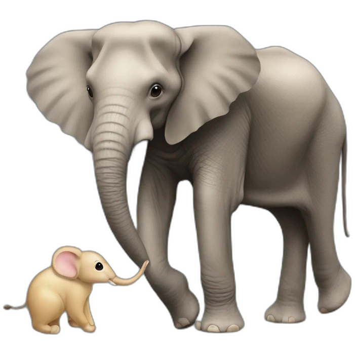 anthilop on an elephant on a mouse emoji