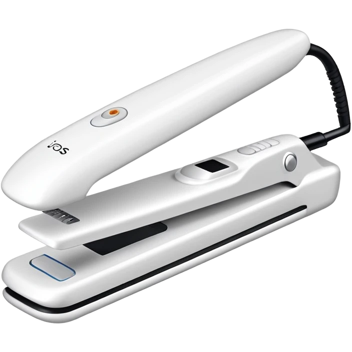 white hair straightener  emoji