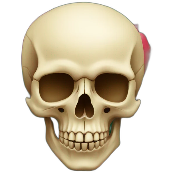 Skull in a tulip emoji