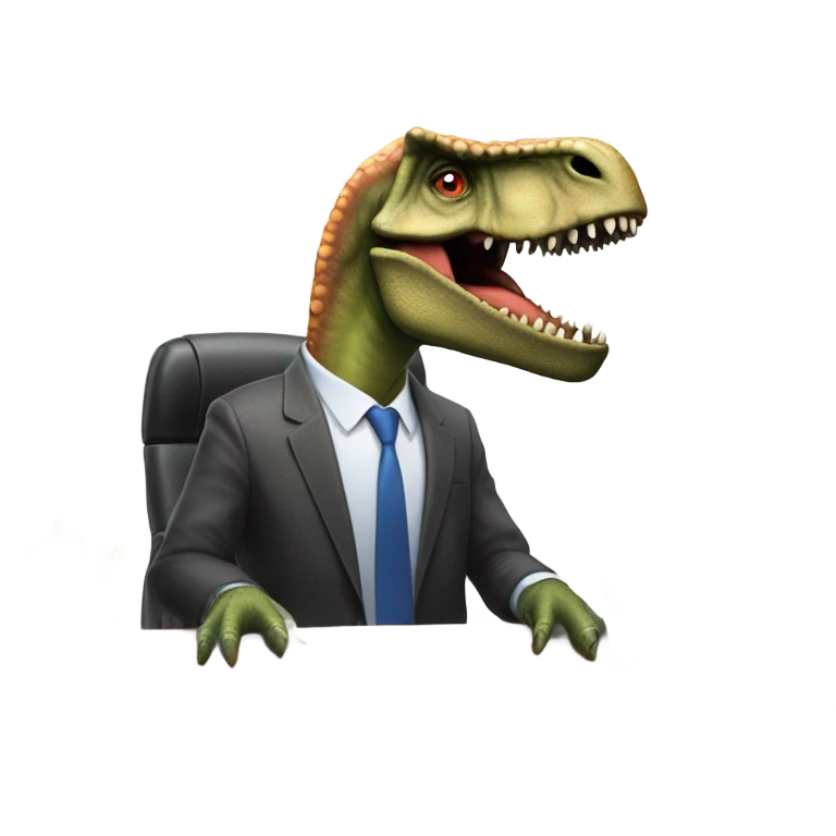 sad office dinosaur emoji