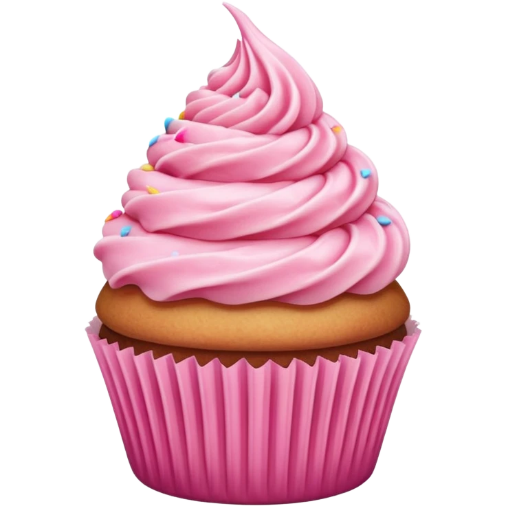 Cupcake with pink icing emoji