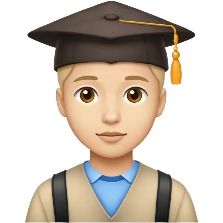 戴帽子的学生 emoji