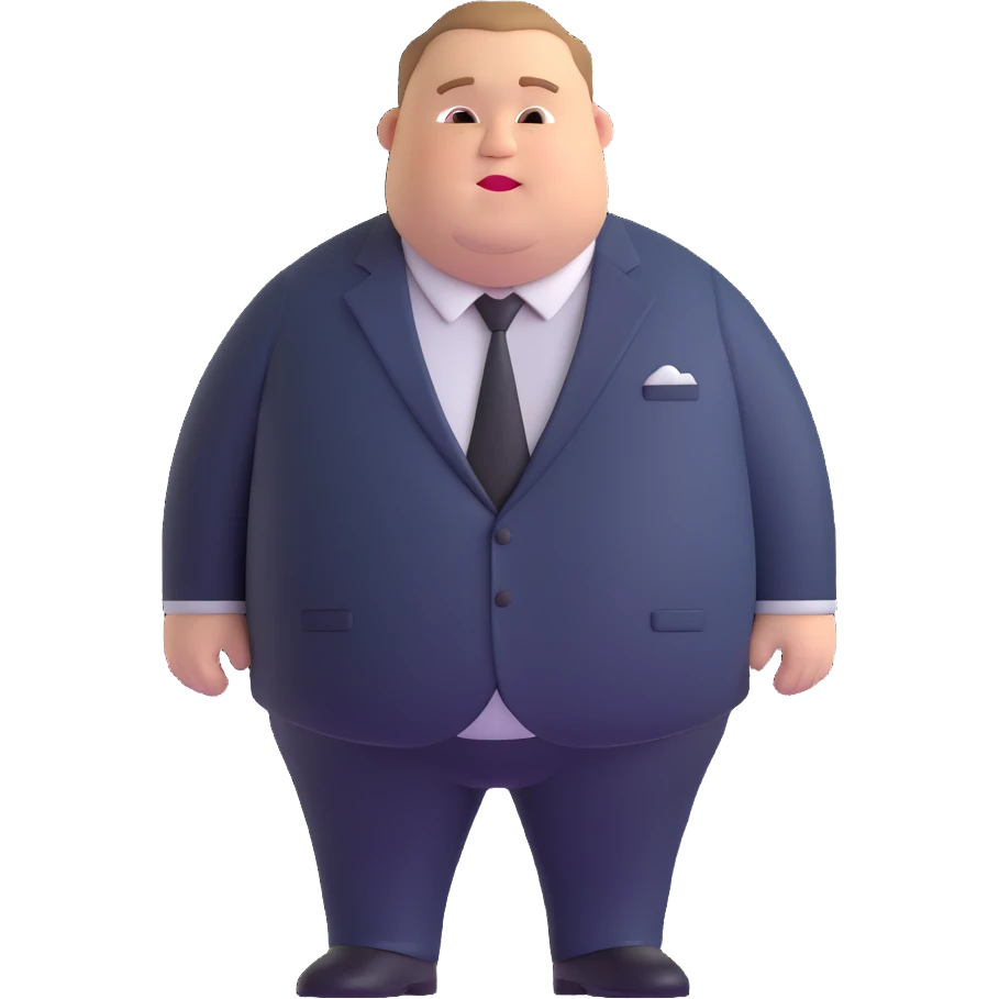 fat ugly man in business suit emoji