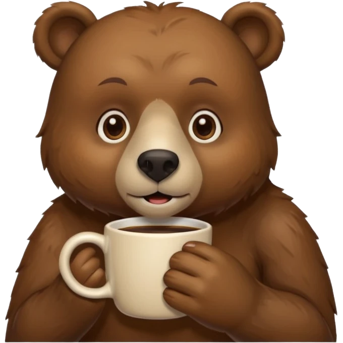bear drinking coffee emoji
