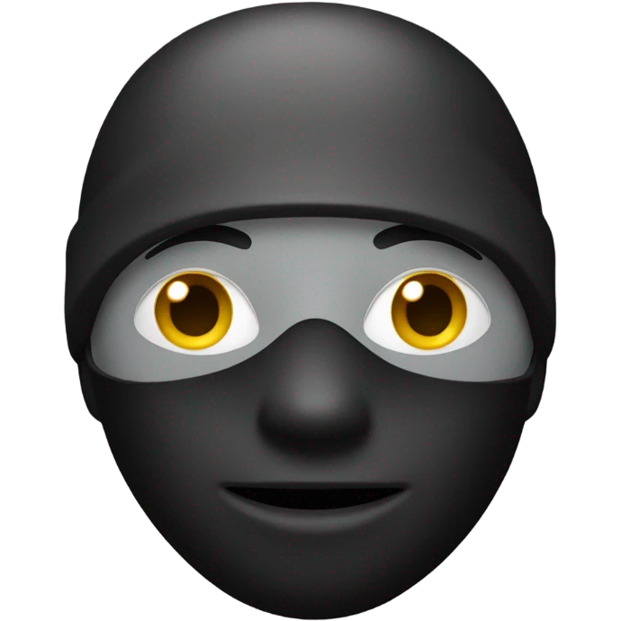 yn in ski mask make skin black emoji