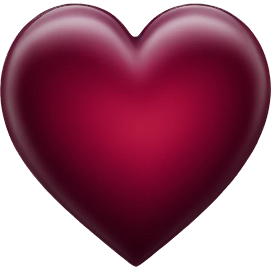 Wine colored heart emoji