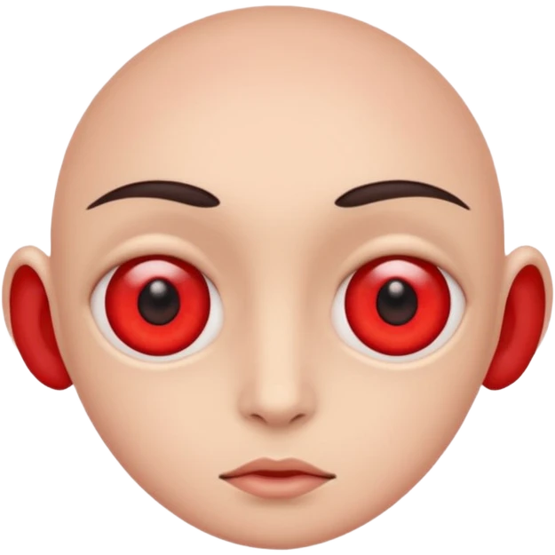 Emoji con todo los ojos de rojos  emoji