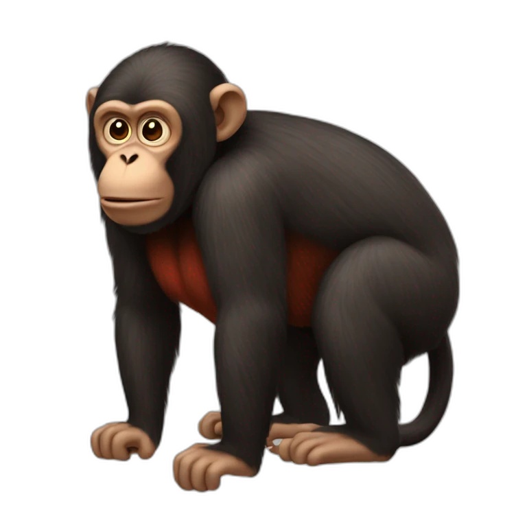 big red butt monkey emoji