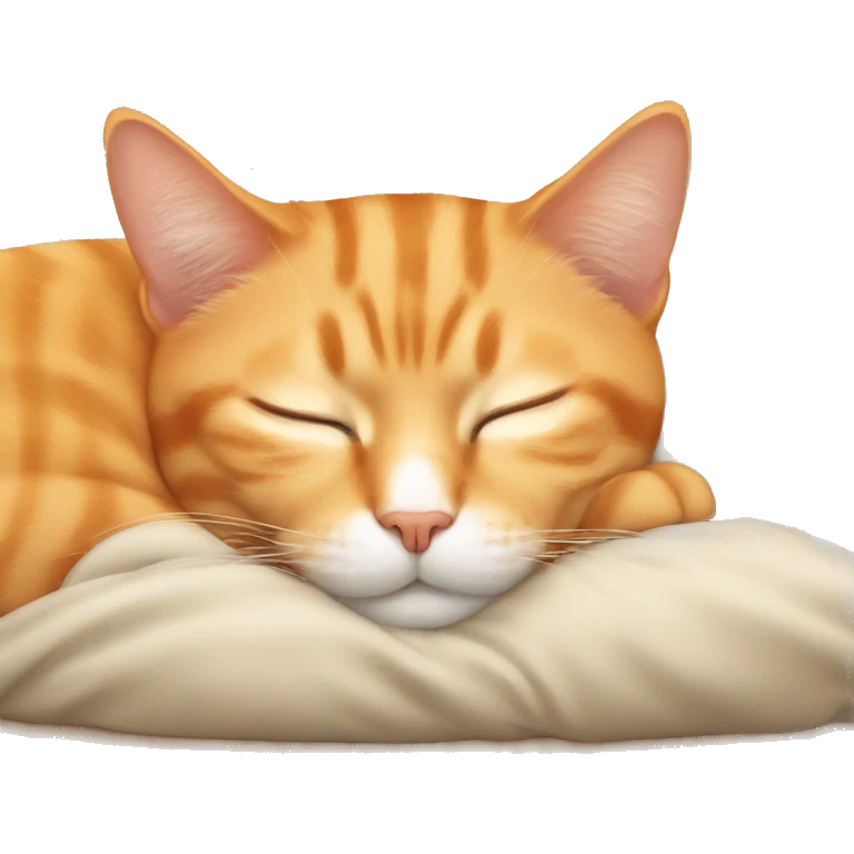 light orange cat sleeping emoji