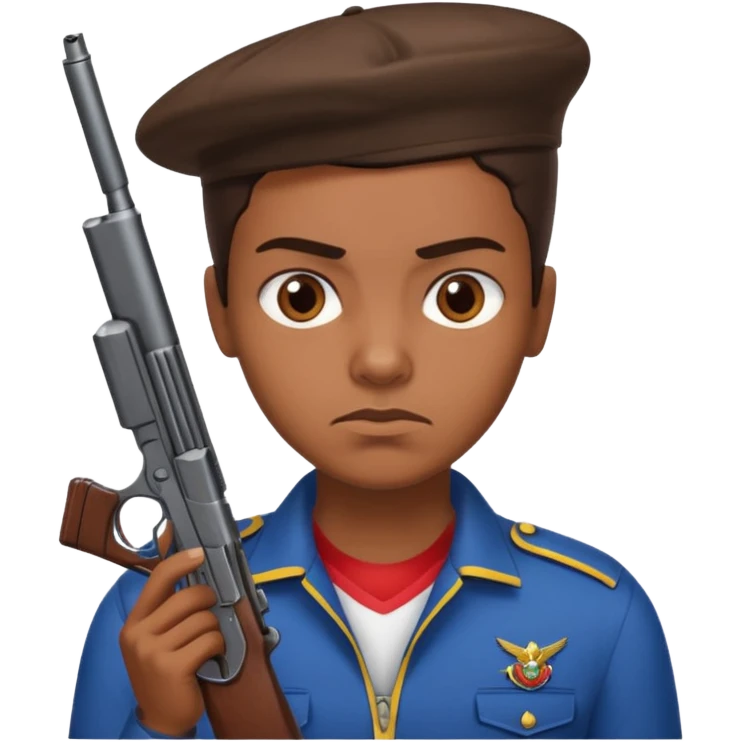 A Venezuelan holding a gun tap emoji