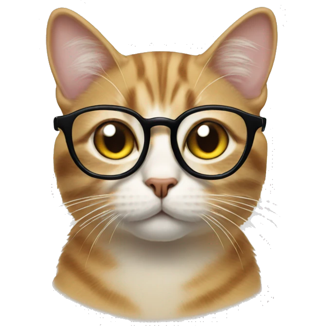 Cat in glasses emoji