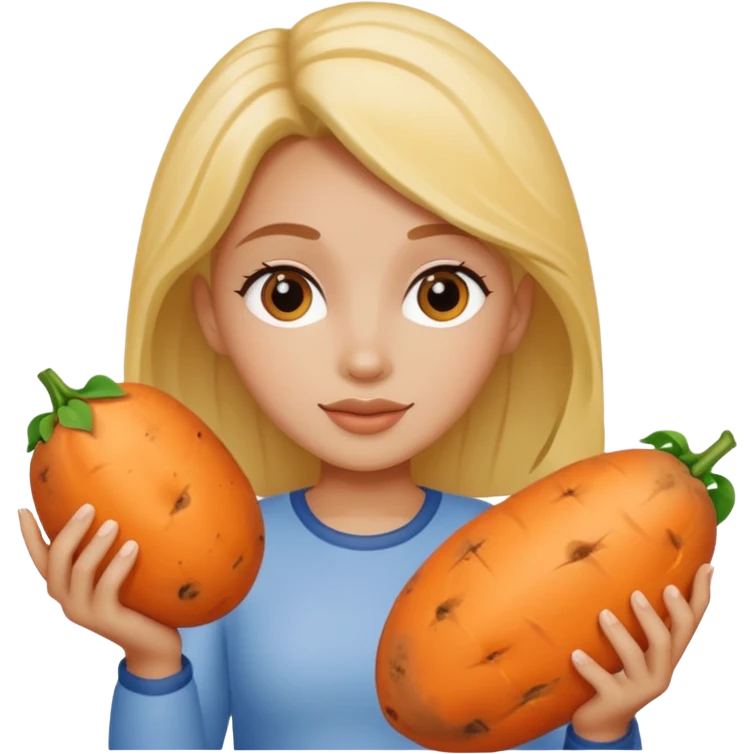 Luna con un camote emoji