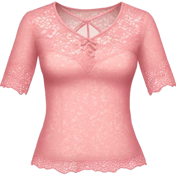 pink lace top emoji