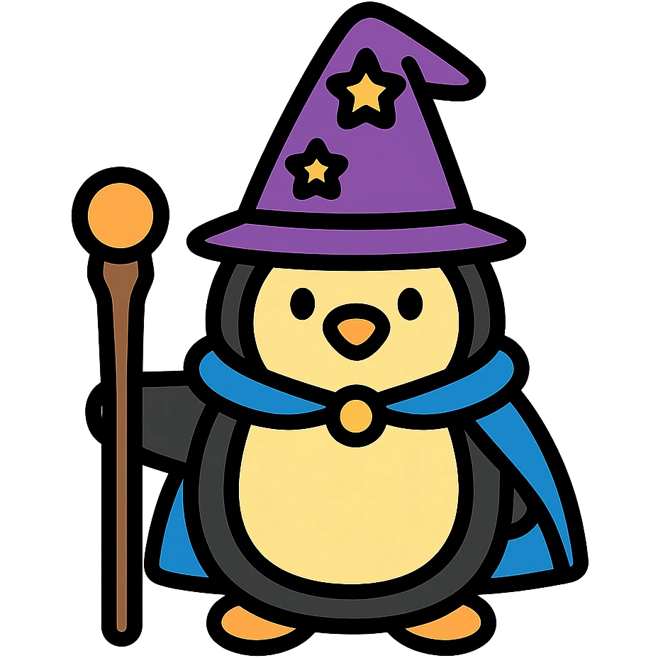 penguin wizard emoji