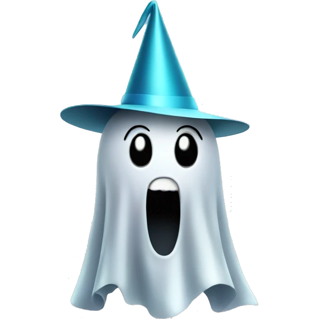 Ghost with party hat emoji