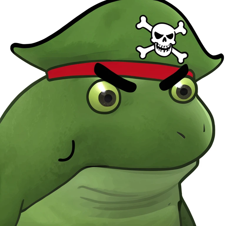 bufo in a pirate ship emoji
