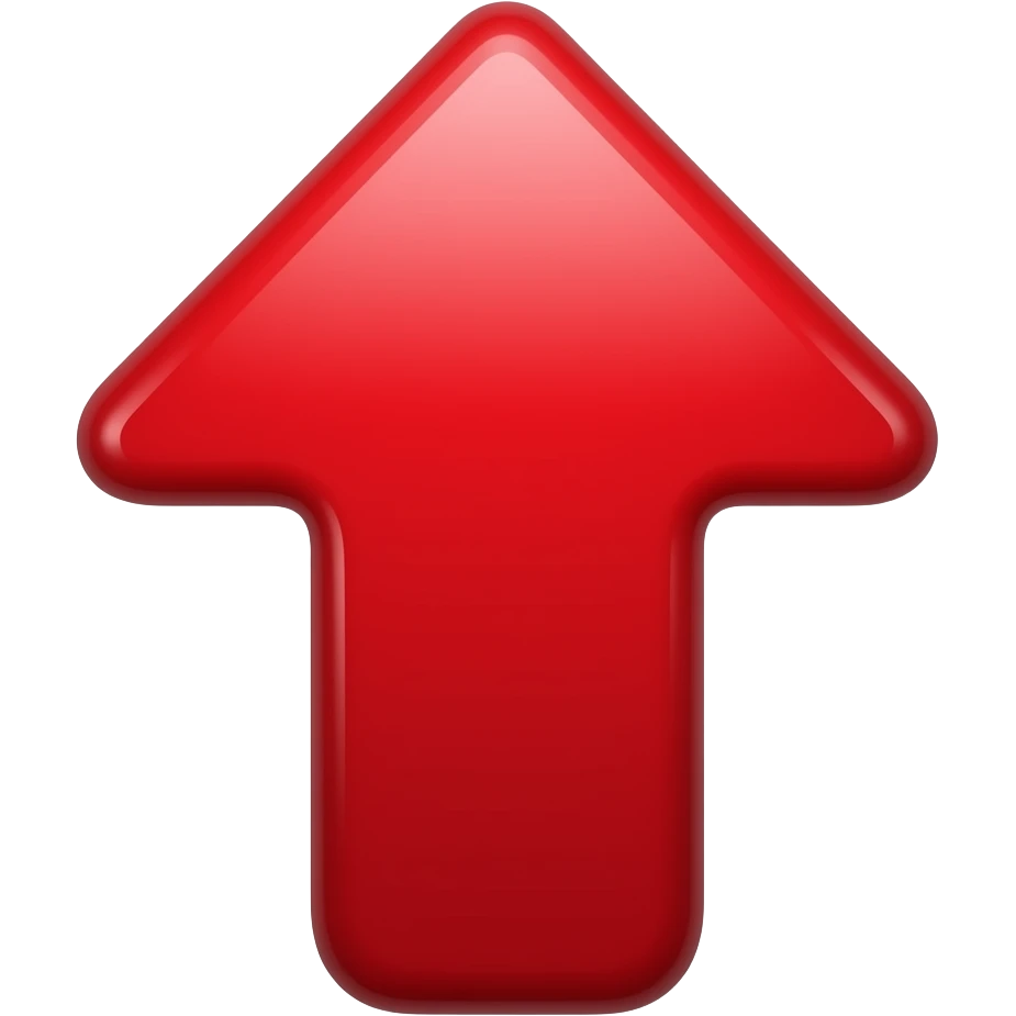 Emoji de un flecha roja apuntando arriba emoji