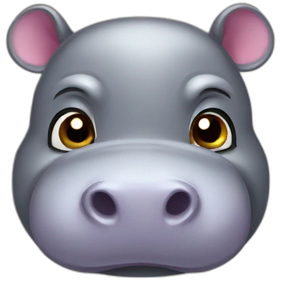 cute hippopotamus emoji