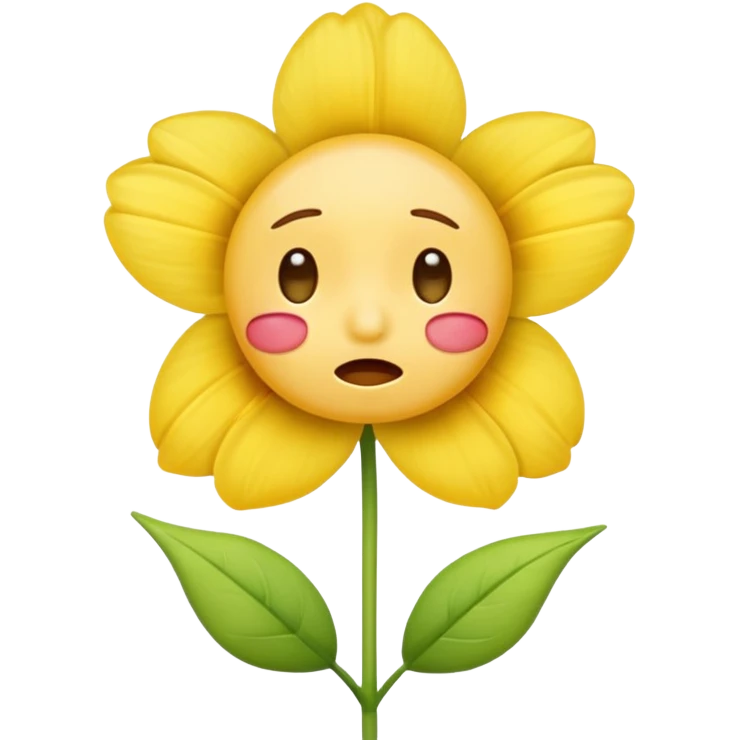 crying emojy offering flower emoji