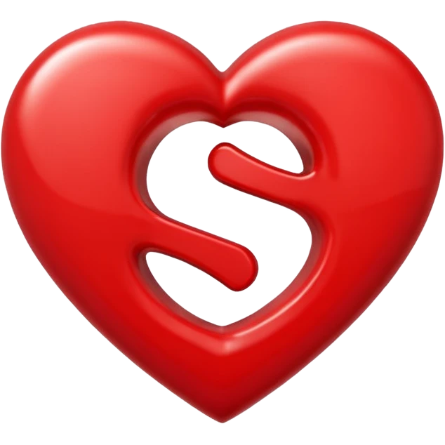 The Letter S in a Heart emoji