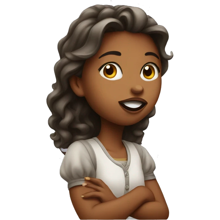Girl blowing a kiss emoji