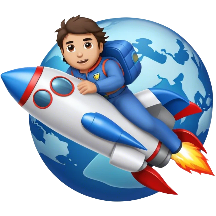 nadal riding a rocket ship boom! emoji