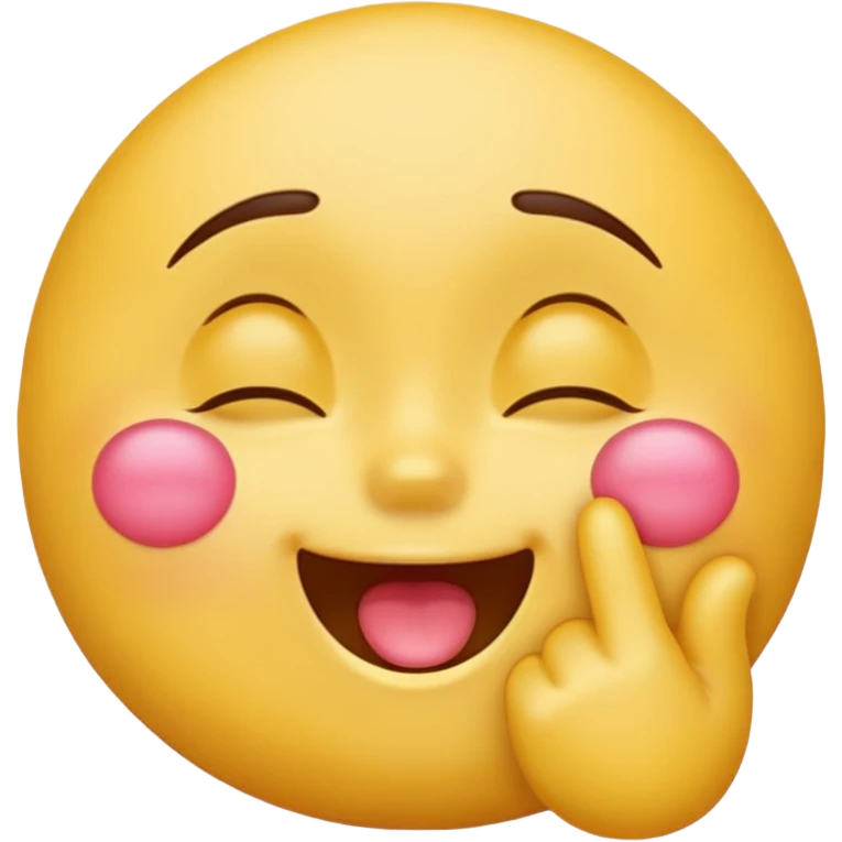 Classic yellow emoji blowing kiss emoji