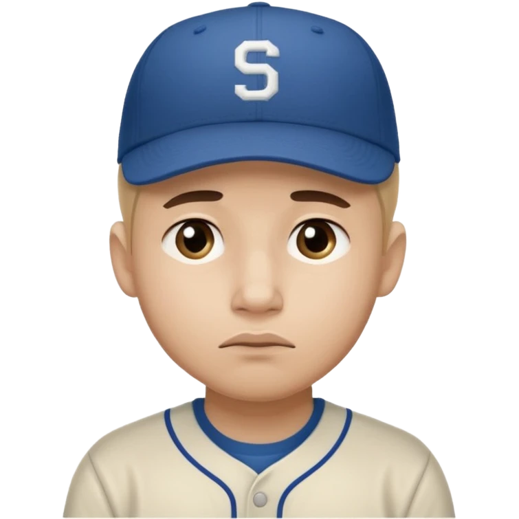 Una carita triste con una gorra de base pro show i q se llame rober emoji