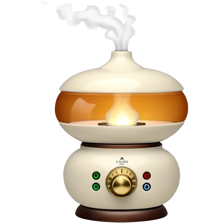 small aroma lamp with steam rising emoji