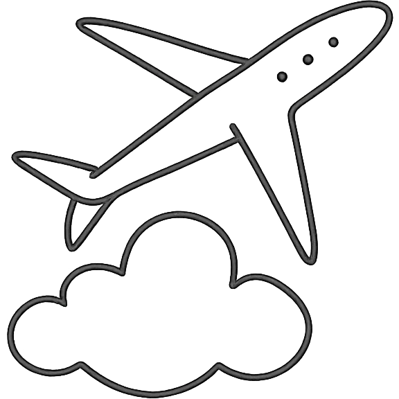 minimal fine line tattoo of an airplane with a soft cloud, elegant and feminine, delicate lines emoji
