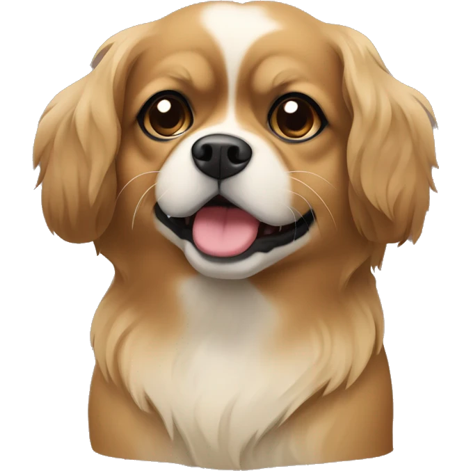 Lightbrown Tibetan spaniel Mix in just one color  emoji