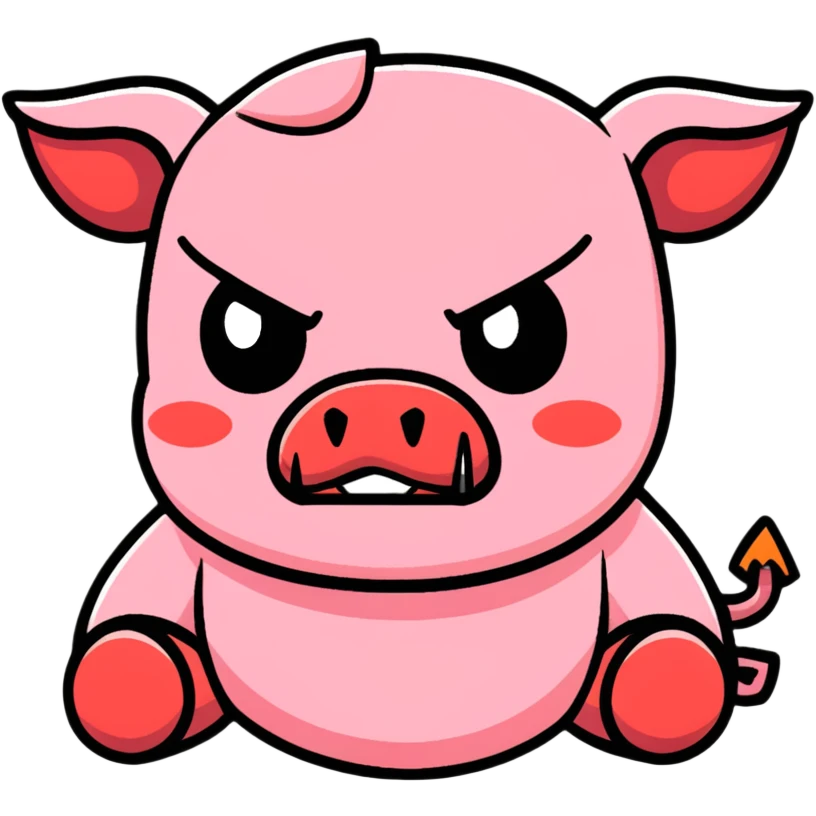 angry Minecraft baby Piglin emoji