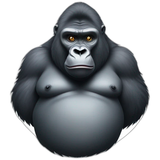 obese gorilla emoji