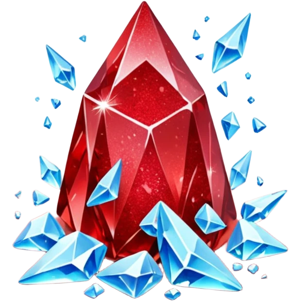 red glitter flocus ice emoji