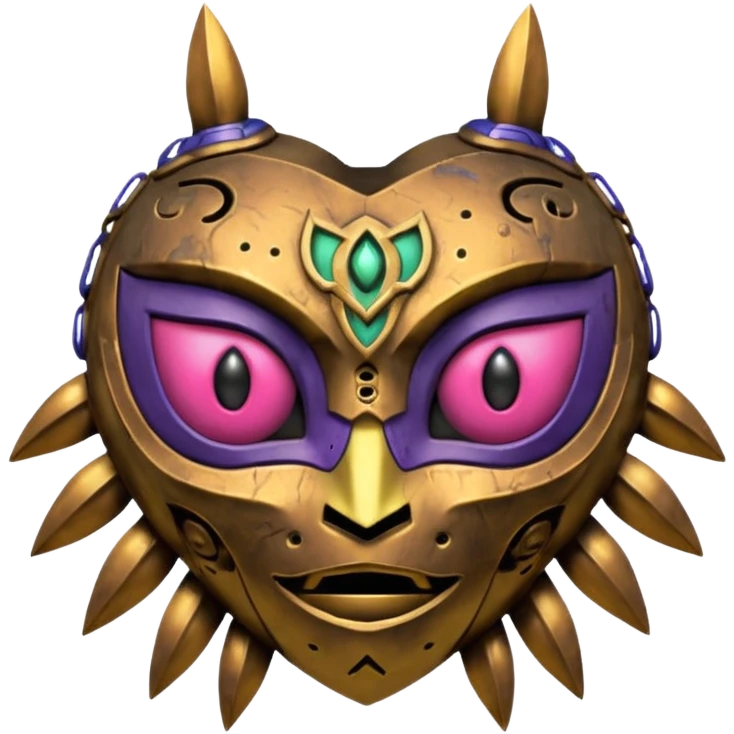 majoras mask mixed with the questioning face emoji
