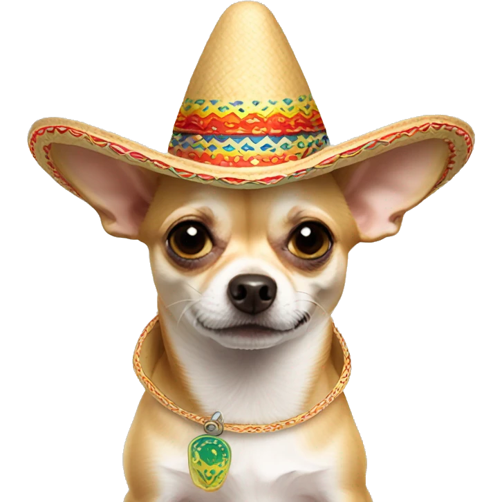 Chihuahua with a sombrero ￼ emoji