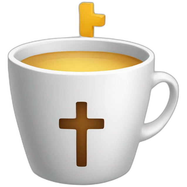 Cup with a cross emoji