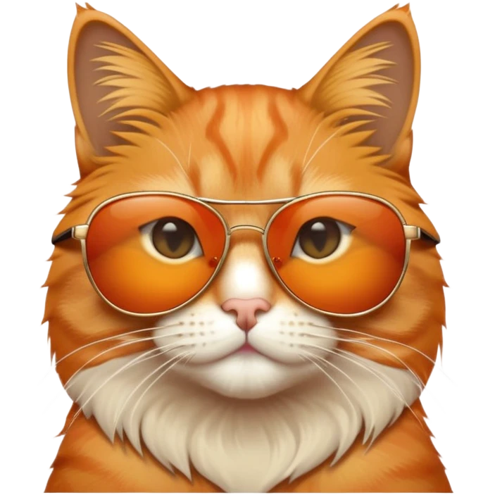 戴着墨镜的橘猫 emoji