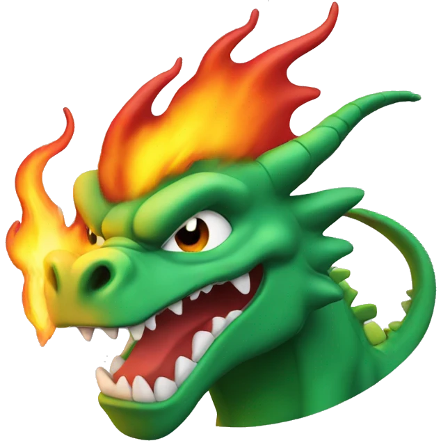 Dragon spitting fire from mouth  emoji