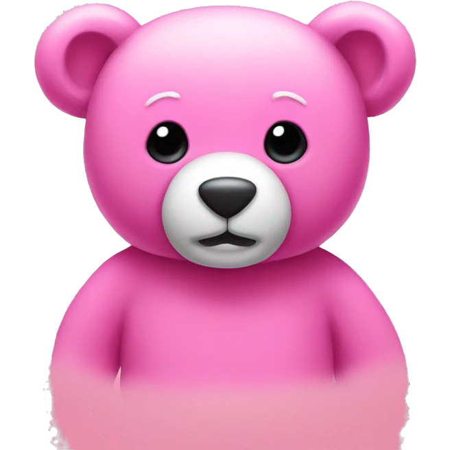 Pink teddybear emoji