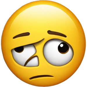Emoji face looking back suspiciously  emoji