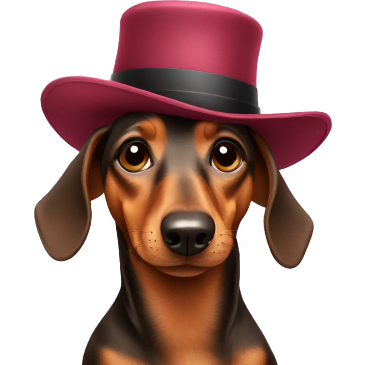 Dachshund with a hat  emoji