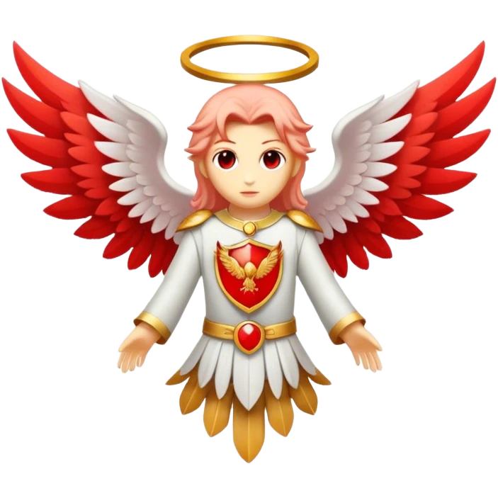 6 winged seraphim light red emblem emoji