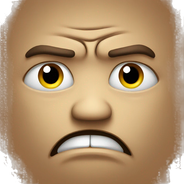Angry face emoji