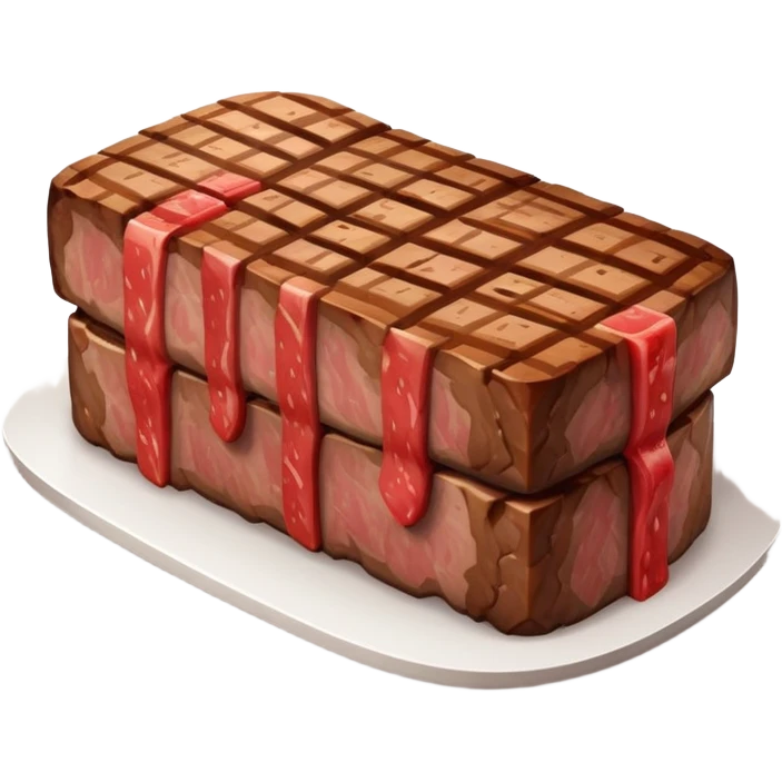 Minecraft steak emoji
