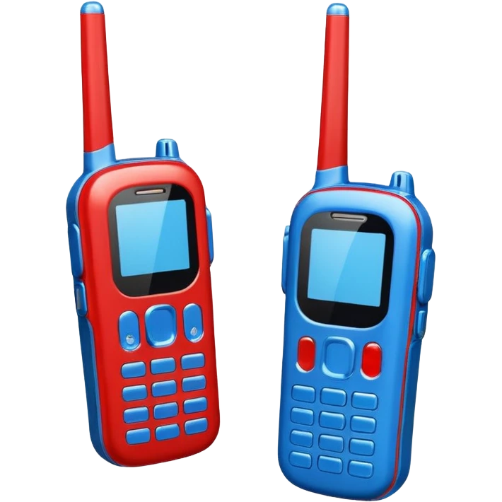 Walkie talkie pair (red & blue) emoji