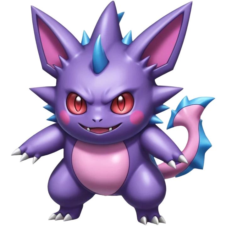 Shiny Dark Gengar-Haunter-Sylveon-Nidorino-fusion-hybrid full body emoji